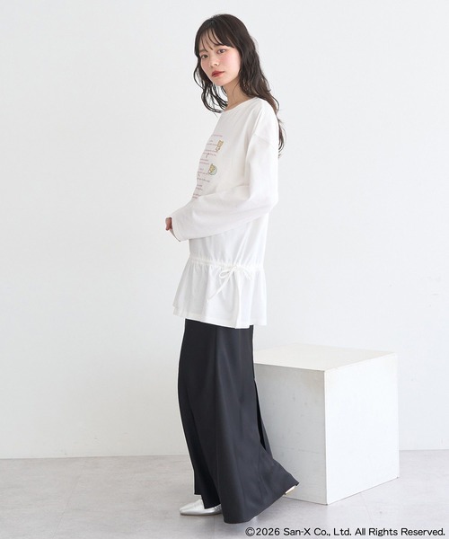 earth music&ecology(アースミュージックアンドエコロジー)の「リラックマ×earth ブラウジングロンT(Tシャツ/カットソー・レディース・オフホワイト/チャコールグレー・FREE)」の11枚目の写真