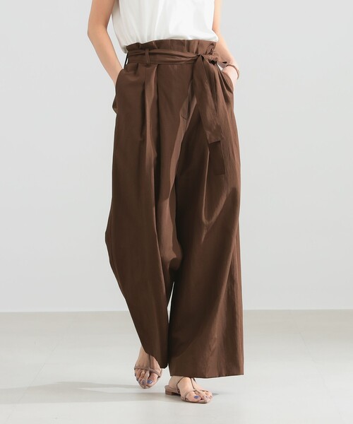 Demi-Luxe BEAMS(デミルクス ビームス)の「ハイウエスト 2タック パンツ(その他パンツ・レディース・ブラウン/ネイビー・36/38)」の6枚目の写真