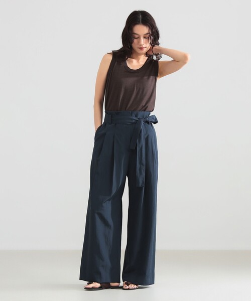 Demi-Luxe BEAMS(デミルクス ビームス)の「ハイウエスト 2タック パンツ(その他パンツ・レディース・ブラウン/ネイビー・36/38)」の4枚目の写真