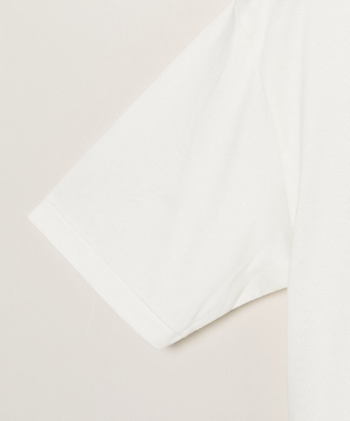 three dots(スリードッツ)の「スビン28 ジャージー VネックTシャツ(Tシャツ/カットソー・レディース・レモンイエロー/ネイビー/ホワイト系その他・SMALL)」の6枚目の写真
