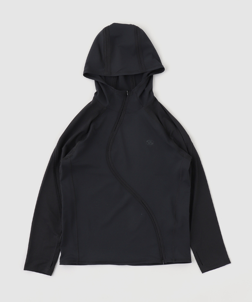 PULP/417EDIFICE(パルプフォーワンセブンエディフィス)の「SAN SAN GEAR / サンサンギア WAVE LONG SLEEVE(パーカー・メンズ・ブラック/チャコールグレー・1/2)」の1枚目の写真