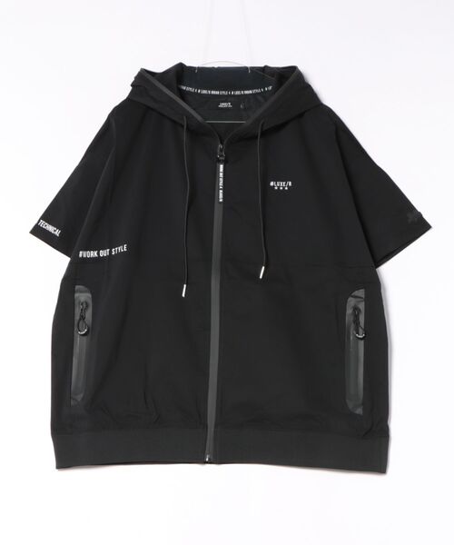LUXE/R GOLF(ラグジュ ゴルフ)の「(RM)【LUXE/R GOLF】ストレッチ クロス ジップ パーカー 半袖 パーカ(パーカー・メンズ・ホワイト/ダークグレー/カーキ/ブラック・X-LARGE/LARGE/MEDIUM)」の7枚目の写真