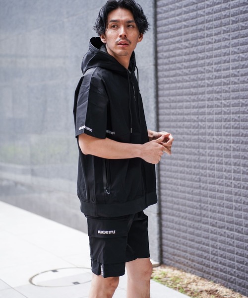 LUXE/R GOLF(ラグジュ ゴルフ)の「(RM)【LUXE/R GOLF】ストレッチ クロス ジップ パーカー 半袖 パーカ(パーカー・メンズ・ホワイト/ダークグレー/カーキ/ブラック・X-LARGE/LARGE/MEDIUM)」の11枚目の写真
