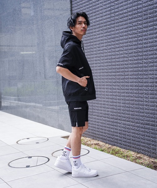 LUXE/R GOLF(ラグジュ ゴルフ)の「(RM)【LUXE/R GOLF】ストレッチ クロス ジップ パーカー 半袖 パーカ(パーカー・メンズ・ホワイト/ダークグレー/カーキ/ブラック・X-LARGE/LARGE/MEDIUM)」の22枚目の写真