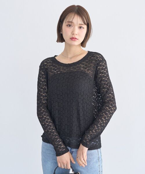 earth music&ecology(アースミュージックアンドエコロジー)の「SET2点カットレースプルオーバー+ビスチェ(Tシャツ/カットソー・レディース・ブラック/その他/アイボリー・FREE)」の11枚目の写真
