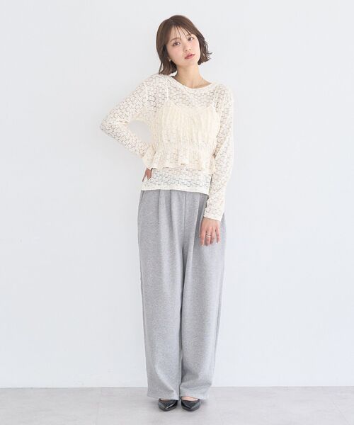 earth music&ecology(アースミュージックアンドエコロジー)の「SET2点カットレースプルオーバー+ビスチェ(Tシャツ/カットソー・レディース・ブラック/その他/アイボリー・FREE)」の17枚目の写真