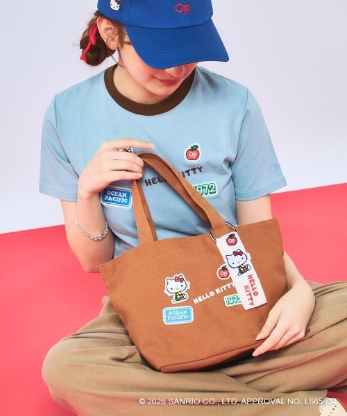 ハローキティコラボ(ハローキティコラボ)の「【Ocean Pacific×ハローキティ】レディースハローキティ×OP ランチバッグ(ハンドバッグ・レディース・ブラック/アイボリー/ブラウン系その他・FREE)」の3枚目の写真