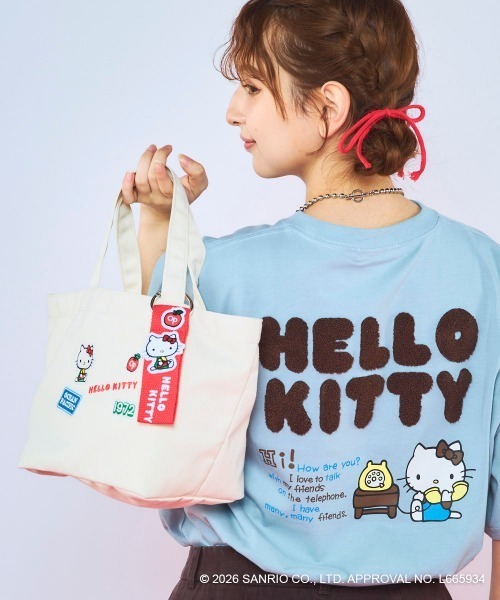 ハローキティコラボ(ハローキティコラボ)の「【Ocean Pacific×ハローキティ】レディースハローキティ×OP ランチバッグ(ハンドバッグ・レディース・ブラック/アイボリー/ブラウン系その他・FREE)」の6枚目の写真