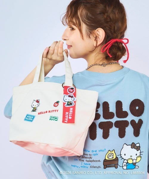 ハローキティコラボ(ハローキティコラボ)の「【Ocean Pacific×ハローキティ】レディースハローキティ×OP ランチバッグ(ハンドバッグ・レディース・ブラック/アイボリー/ブラウン系その他・FREE)」の7枚目の写真