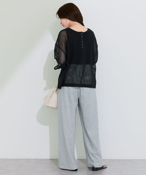 Green Parks(グリーンパークス)の「前後2wayコットンメッシュプルオーバー(Tシャツ/カットソー・レディース・ブラック/ブラウン/レッド/ホワイト・FREE)」の17枚目の写真