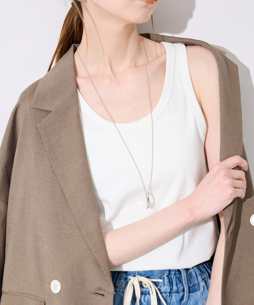 SLOBE IENA（スローブイエナ）の「《追加3》basic タンクトップ（Tシャツ/カットソー・レディース・ブラウン/ホワイト/ベージュ・FREE）」の15枚目の写真