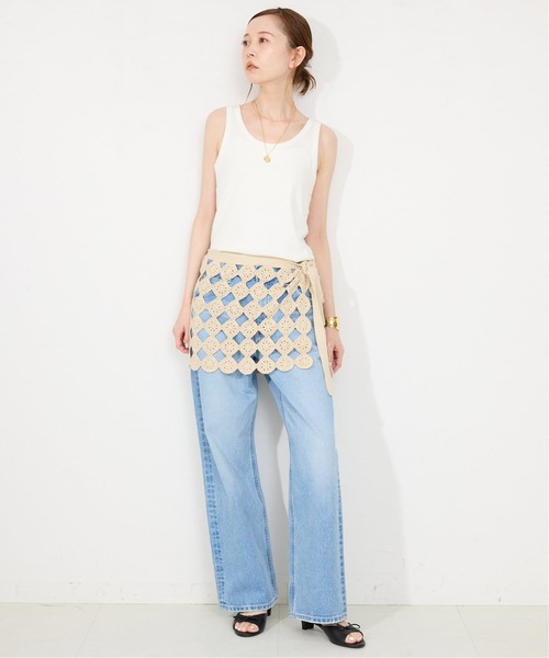 SLOBE IENA（スローブイエナ）の「《追加3》basic タンクトップ（Tシャツ/カットソー・レディース・ブラウン/ホワイト/ベージュ・FREE）」の16枚目の写真