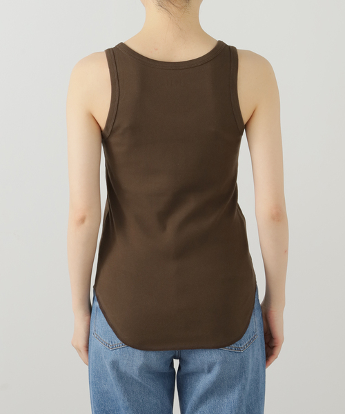 SLOBE IENA（スローブイエナ）の「《追加3》basic タンクトップ（Tシャツ/カットソー・レディース・ブラウン/ホワイト/ベージュ・FREE）」の4枚目の写真