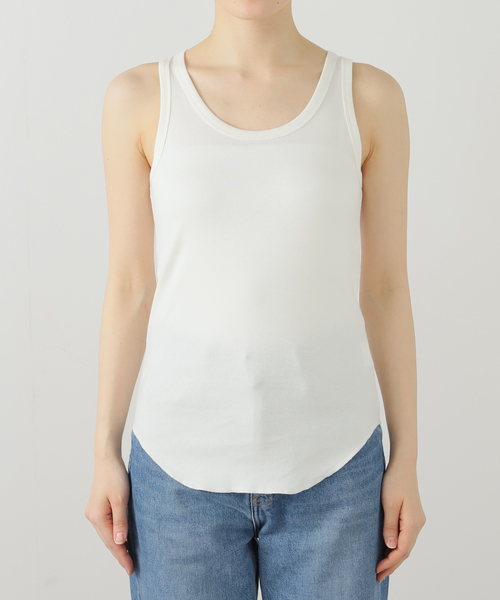 SLOBE IENA（スローブイエナ）の「《追加3》basic タンクトップ（Tシャツ/カットソー・レディース・ブラウン/ホワイト/ベージュ・FREE）」の10枚目の写真