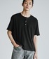 WYM LIDNM（ウィム バイ リドム）の「REFINED RIB STRETCH HENLEY TEE（Tシャツ/カットソー・M）」
