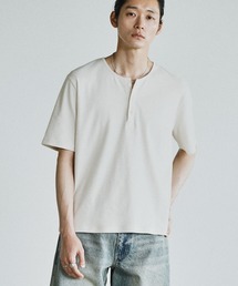 WYM LIDNM（ウィム バイ リドム）の「REFINED RIB STRETCH HENLEY TEE（Tシャツ/カットソー）」