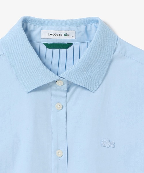 LACOSTE(ラコステ)の「ノースリーブAラインシャツ / ブルーストライプ オフホワイト ライトブルー(シャツ/ブラウス・レディース・ネイビー/オフホワイト/ライトブルー・38/40/34/36)」の10枚目の写真