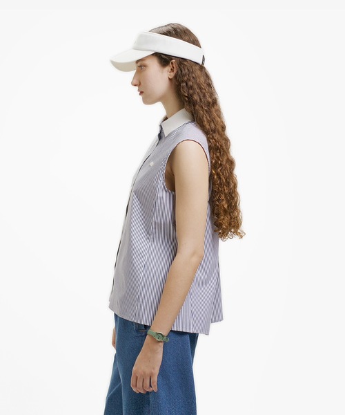 LACOSTE(ラコステ)の「ノースリーブAラインシャツ / ブルーストライプ オフホワイト ライトブルー(シャツ/ブラウス・レディース・ネイビー/オフホワイト/ライトブルー・38/40/34/36)」の17枚目の写真