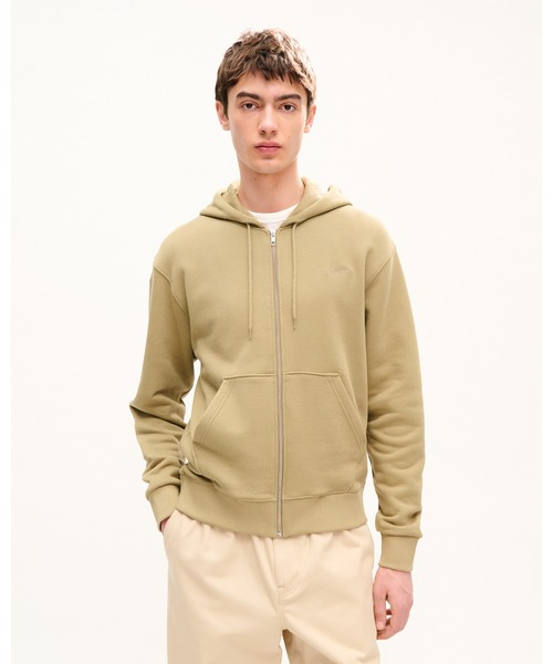 KENZO(ケンゾー)の「'KENZO Signature' エンブロイダリー ジップアップ フーディー イン コットン(パーカー・メンズ・グリーン系その他・MEDIUM/SMALL)」の4枚目の写真