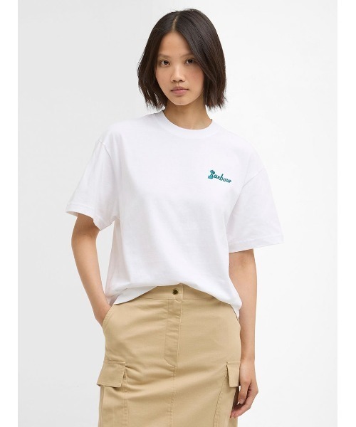Barbour(バブアー)の「Gwen Tシャツ(レディース)(Tシャツ/カットソー・レディース・ブラック/ホワイト/ピンク/ライトブルー・SMALL/MEDIUM)」の1枚目の写真