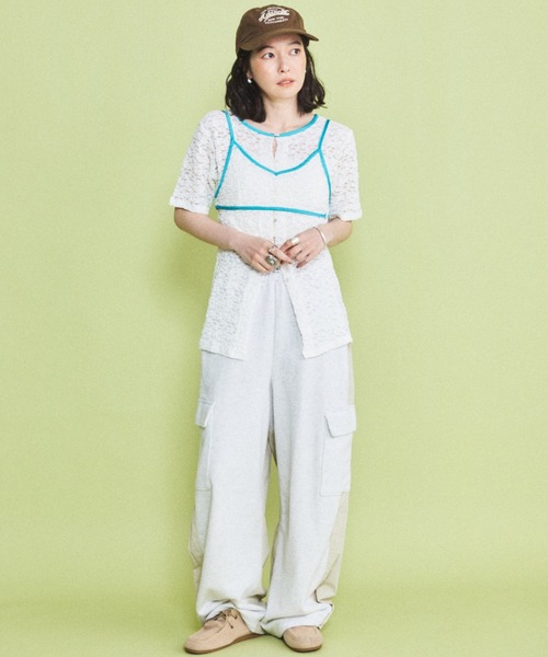 MIRROR STOKE（ミラーストーク）の「【ZOZO限定】LACE BUSTIER SET/レースビスチェレイヤードセット（Tシャツ/カットソー・レディース・アイボリー/オフホワイト・MEDIUM）」の10枚目の写真