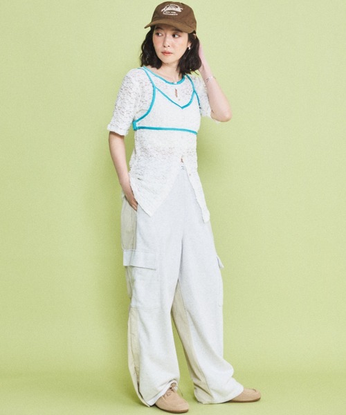 MIRROR STOKE（ミラーストーク）の「【ZOZO限定】LACE BUSTIER SET/レースビスチェレイヤードセット（Tシャツ/カットソー・レディース・アイボリー/オフホワイト・MEDIUM）」の14枚目の写真