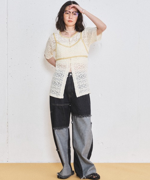 MIRROR STOKE（ミラーストーク）の「【ZOZO限定】LACE BUSTIER SET/レースビスチェレイヤードセット（Tシャツ/カットソー・レディース・アイボリー/オフホワイト・MEDIUM）」の21枚目の写真
