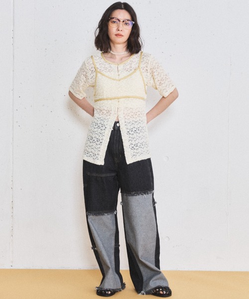 MIRROR STOKE（ミラーストーク）の「【ZOZO限定】LACE BUSTIER SET/レースビスチェレイヤードセット（Tシャツ/カットソー・レディース・アイボリー/オフホワイト・MEDIUM）」の22枚目の写真