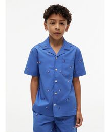 TOMMY HILFIGER | BOYS ストレッチポプリンショートスリーブフラッグシャツ(シャツ/ブラウス)