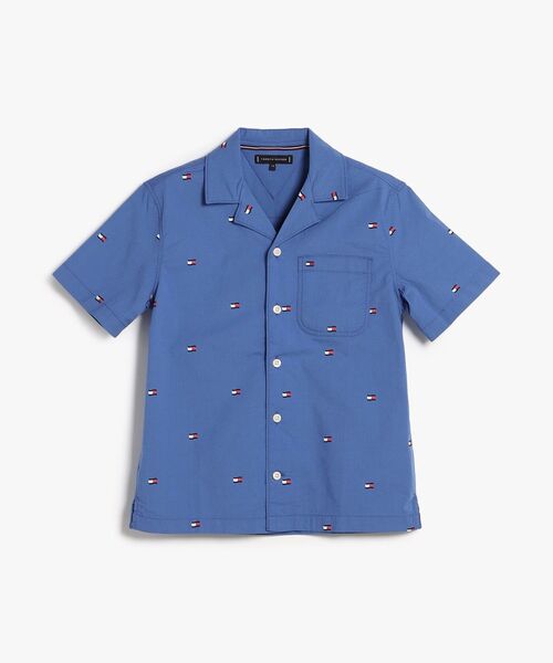 TOMMY HILFIGER(トミーヒルフィガー)の「BOYS ストレッチポプリンショートスリーブフラッグシャツ(シャツ/ブラウス・キッズ・ブルー・140cm/150cm/160cm/130cm)」の5枚目の写真