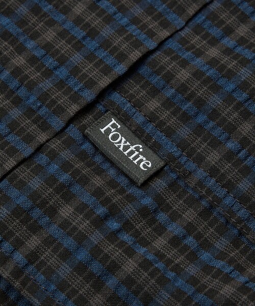 Foxfire（フォックスファイヤー）の「Foxfire/フォックスファイヤー 別注 フィッシングポケット ショートスリーブ シアサッカー スピンドル チェックシャツ（シャツ/ブラウス・メンズ・ベージュ/ブラック/チャコールグレー・LARGE/MEDIUM）」の8枚目の写真