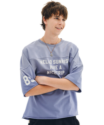 HELLO SUNRISE（ハローサンライズ）の「HNT Football Tee_VTG Blue（Tシャツ/カットソー）」