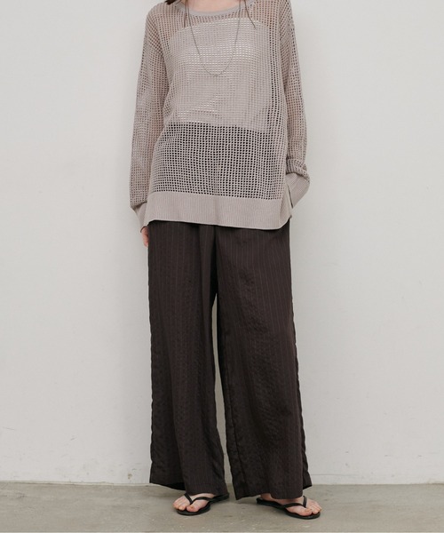 LARUTA(ラルータ)の「【LARUTA】ダブルストライプパンツ(その他パンツ・レディース・ブラウン/オフホワイト/ネイビー・MEDIUM)」の13枚目の写真