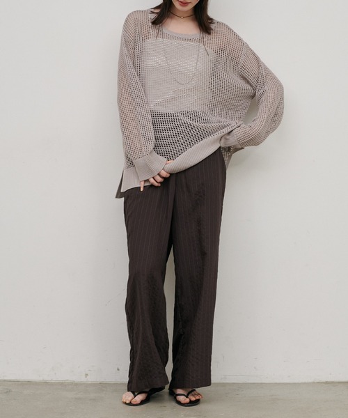 LARUTA(ラルータ)の「【LARUTA】ダブルストライプパンツ(その他パンツ・レディース・ブラウン/オフホワイト/ネイビー・MEDIUM)」の14枚目の写真