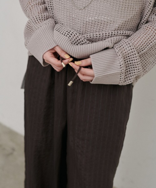 LARUTA(ラルータ)の「【LARUTA】ダブルストライプパンツ(その他パンツ・レディース・ブラウン/オフホワイト/ネイビー・MEDIUM)」の11枚目の写真