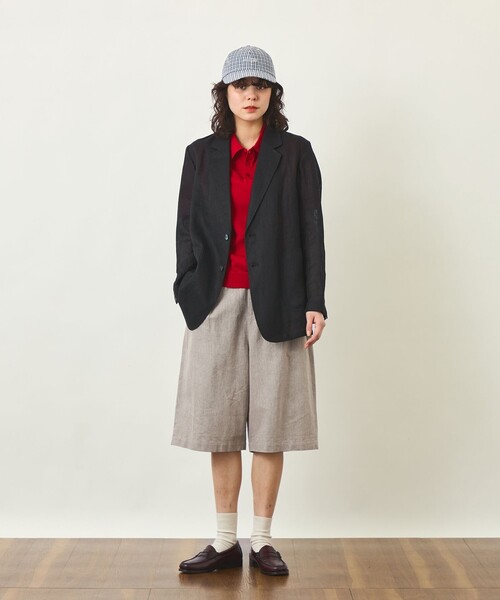 MACKINTOSH PHILOSOPHY(マッキントッシュ フィロソフィー)の「GREY LABEL リネンコットンヘリンボンハーフパンツ(その他パンツ・レディース・ベージュ系その他2・2/6/3)」の3枚目の写真