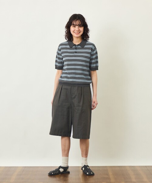 MACKINTOSH PHILOSOPHY(マッキントッシュ フィロソフィー)の「GREY LABEL リネンコットンヘリンボンハーフパンツ(その他パンツ・レディース・ベージュ系その他2・2/6/3)」の4枚目の写真
