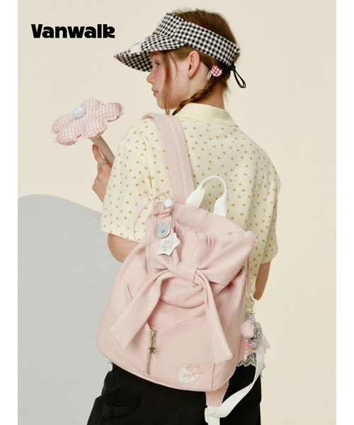 VANWALK（バンウォーク）の「Hood Backpack [Pink]（バックパック/リュック・レディース・ピンク・FREE）」の3枚目の写真