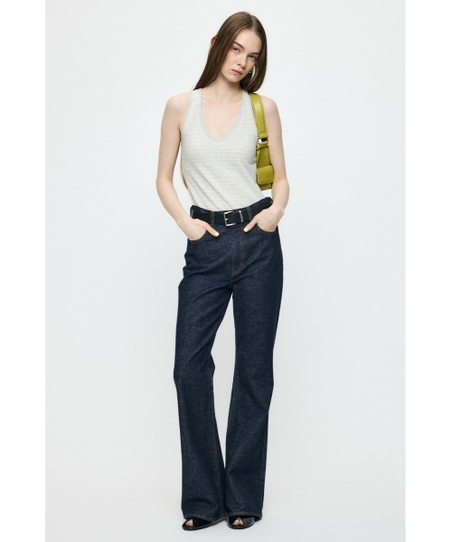 MOUSSY(マウジー)の「BACK CROSS CUP タンクトップ(タンクトップ・レディース・ブラック/ブルー系その他3/グレー系その他・FREE)」の4枚目の写真