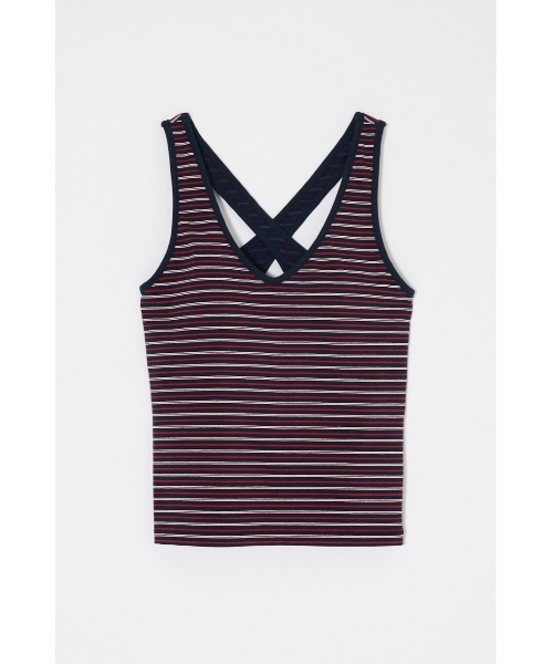 MOUSSY(マウジー)の「BACK CROSS CUP タンクトップ(タンクトップ・レディース・ブラック/ブルー系その他3/グレー系その他・FREE)」の17枚目の写真