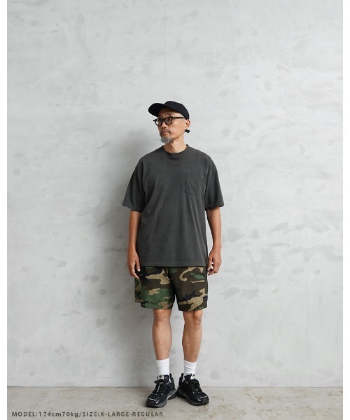 MILITARY(ミリタリー)の「実物 新品 デッドストック 米軍 リメイク WOODLAND CAMO リップストップ カーゴショーツ(カーゴパンツ・メンズ・グリーン系カモフラージュ・XL-Regular)」の7枚目の写真