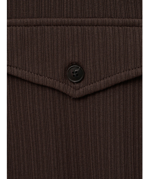NOIRER(ノイア)の「リブヘンリーネックハーフTシャツ(ブラウン)(Tシャツ/カットソー・メンズ・その他・48/50/52)」の7枚目の写真