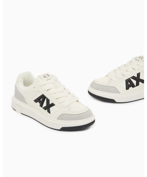 ARMANI EXCHANGE（アルマーニエクスチェンジ）の「【A|X アルマーニ エクスチェンジ】3Dロゴ スポーティ レースアップスニーカー（スニーカー・メンズ・ホワイト系/ブラック系・6/10/8/7.5/5.5/7/6.5/9.5/9/8.5）」の12枚目の写真