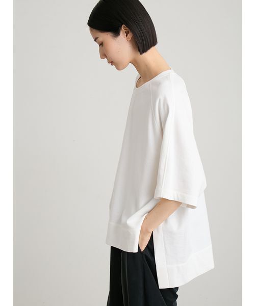MIESROHE(ミースロエ)の「サイドスリットカットプルオーバー(Tシャツ/カットソー・レディース・ブラウン/ホワイト/レッド・F)」の5枚目の写真