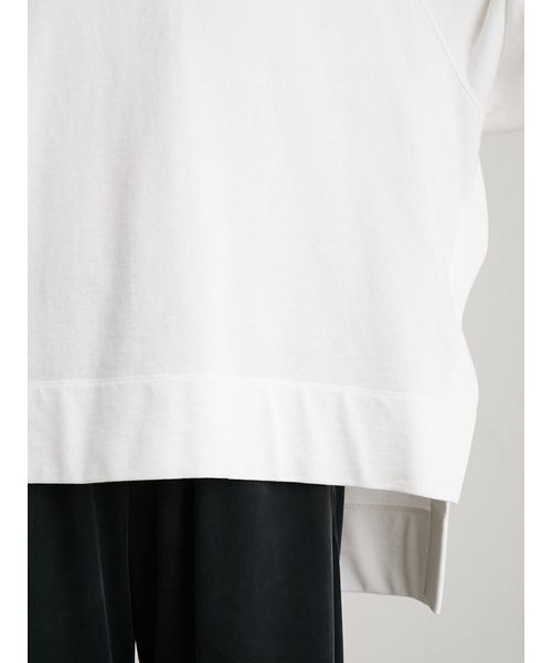 MIESROHE(ミースロエ)の「サイドスリットカットプルオーバー(Tシャツ/カットソー・レディース・ブラウン/ホワイト/レッド・F)」の10枚目の写真