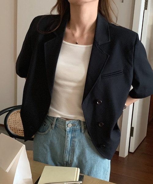 FAVORITO（ファヴォリート）の「テーラードジャケット（テーラードジャケット・レディース・ピンク/ネイビー/ベージュ・F）」の21枚目の写真