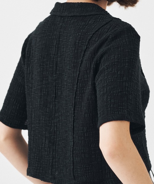 PUBLIC TOKYO(パブリックトウキョウ)の「【2026新作】スラブリブフロントZIPトップ(Tシャツ/カットソー・レディース・ブラック/ミント/ホワイト・FREE)」の5枚目の写真