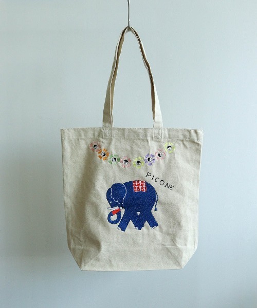 CASA PICONE(カーサピッコーネ)の「刺繍トートバッグ(トートバッグ・レディース・ライトブルー/ブルー/ブラック・FREE)」の3枚目の写真