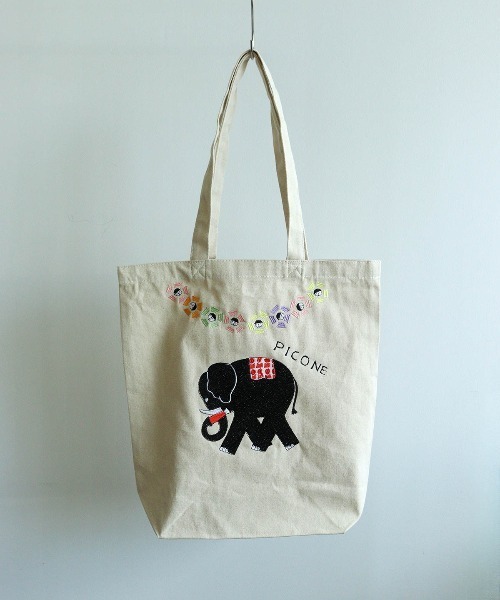 CASA PICONE(カーサピッコーネ)の「刺繍トートバッグ(トートバッグ・レディース・ライトブルー/ブルー/ブラック・FREE)」の2枚目の写真
