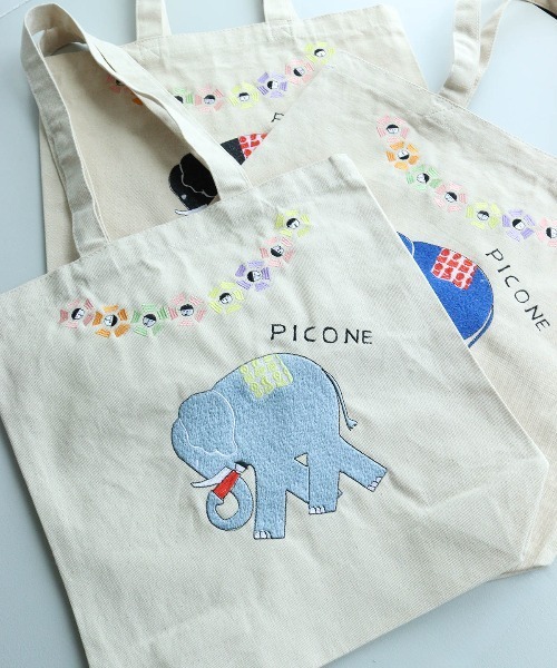 CASA PICONE(カーサピッコーネ)の「刺繍トートバッグ(トートバッグ・レディース・ライトブルー/ブルー/ブラック・FREE)」の11枚目の写真